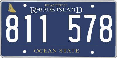 RI license plate 811578