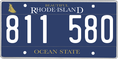 RI license plate 811580