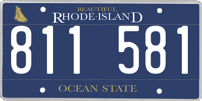 RI license plate 811581