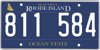 RI license plate 811584