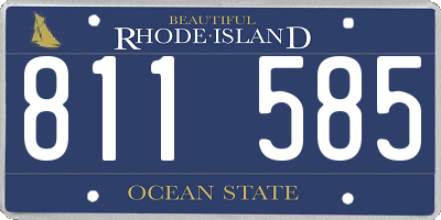 RI license plate 811585