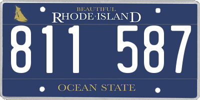 RI license plate 811587