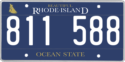 RI license plate 811588