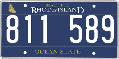 RI license plate 811589