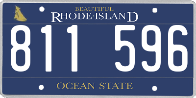 RI license plate 811596