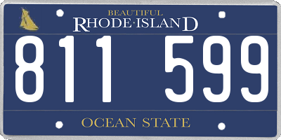 RI license plate 811599