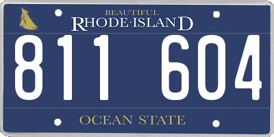 RI license plate 811604