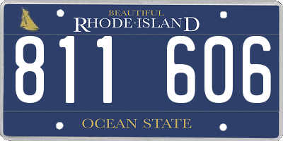 RI license plate 811606