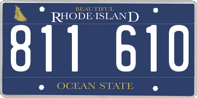 RI license plate 811610
