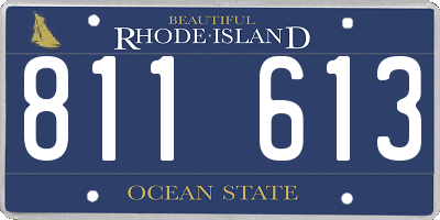 RI license plate 811613