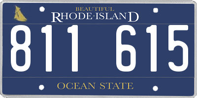 RI license plate 811615