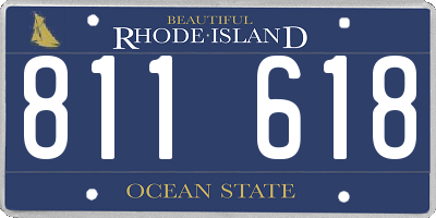 RI license plate 811618