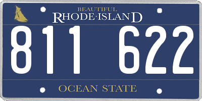 RI license plate 811622