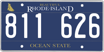 RI license plate 811626