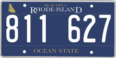 RI license plate 811627