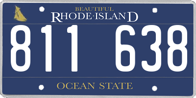 RI license plate 811638
