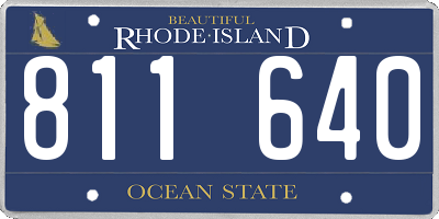 RI license plate 811640