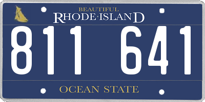 RI license plate 811641