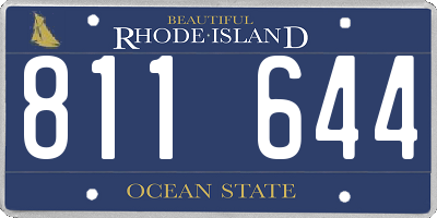 RI license plate 811644