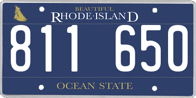 RI license plate 811650