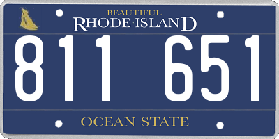 RI license plate 811651