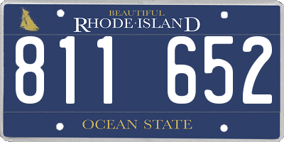 RI license plate 811652