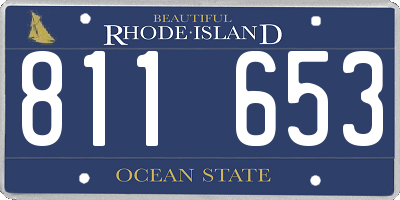RI license plate 811653