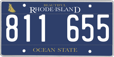 RI license plate 811655