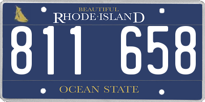 RI license plate 811658