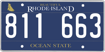 RI license plate 811663