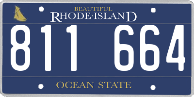 RI license plate 811664