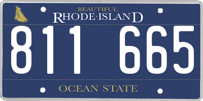 RI license plate 811665