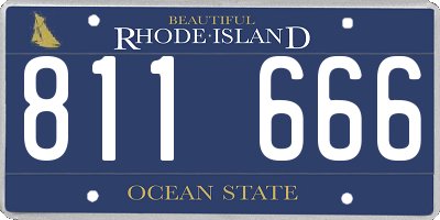 RI license plate 811666