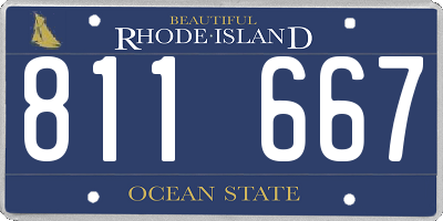 RI license plate 811667
