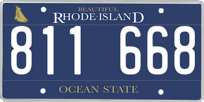 RI license plate 811668