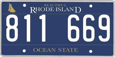 RI license plate 811669