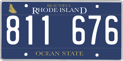 RI license plate 811676