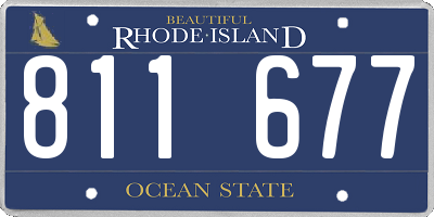 RI license plate 811677