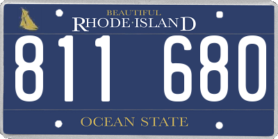 RI license plate 811680