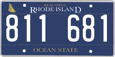 RI license plate 811681