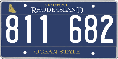 RI license plate 811682