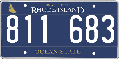 RI license plate 811683