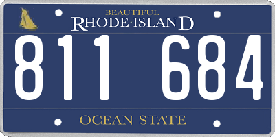 RI license plate 811684