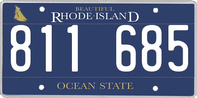 RI license plate 811685