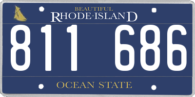 RI license plate 811686