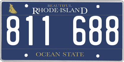 RI license plate 811688