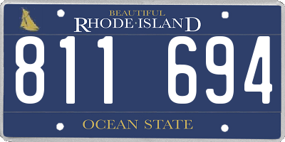 RI license plate 811694