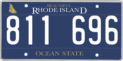 RI license plate 811696