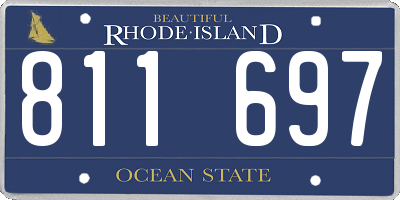 RI license plate 811697