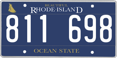RI license plate 811698